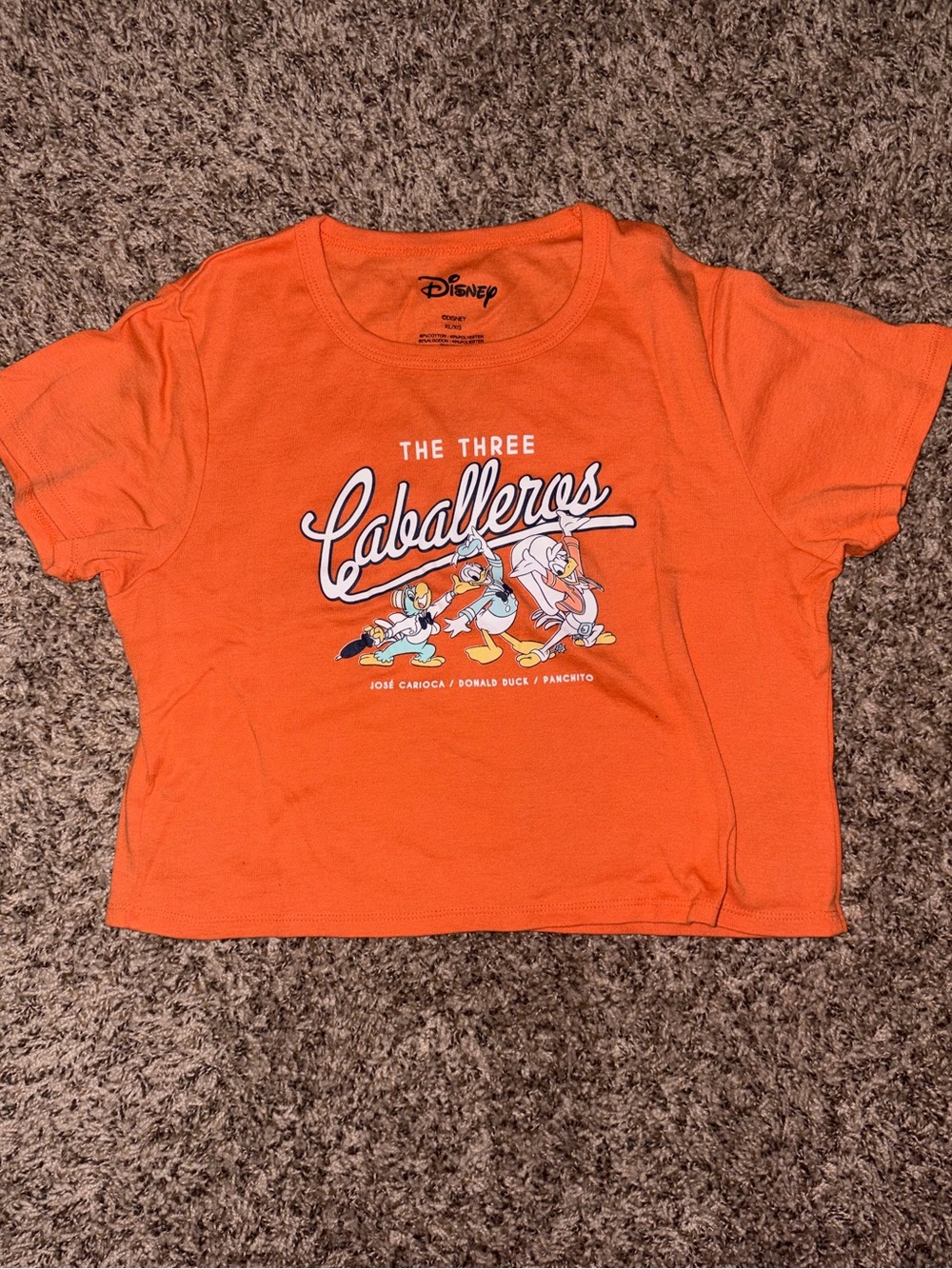 Disney Orange 'The Three Caballeros' Graphic Short Sleeve Tee